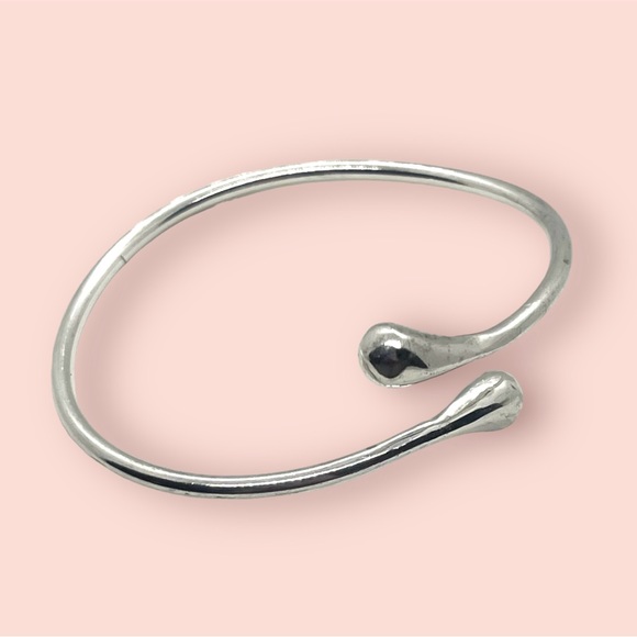 Retro Sterling Silver Bypass Bangle Bracelet + Gift Box - Picture 5 of 10